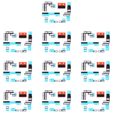 Voor iPhone 15 Pro / 15 Pro Max 10sets Moederbord Koellichaam Sticker + FPC Spons Foam Pads