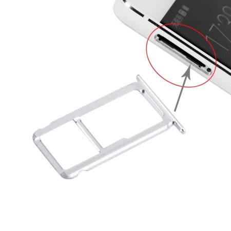 Voor Huawei P9 Nano SIM + Micro SD / Nano SIM-kaarthouder (zilver)