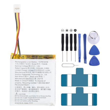 1000mAh 733436 Bluetooth-oortelefoonluidsprekerbatterij voor LG