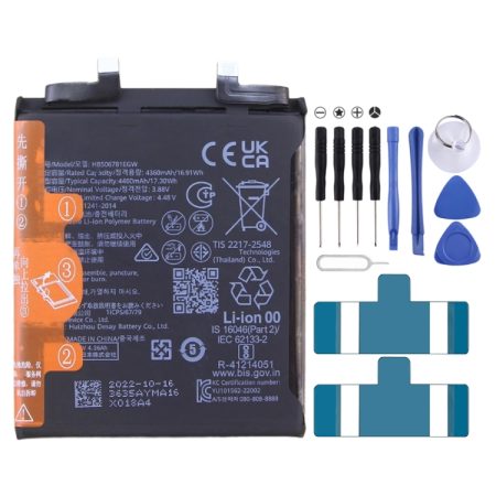 4460mAh batterijvervanging voor Huawei Mate 50 / Mate 50E CET-AL60 CET-AL00 HB506781EGW