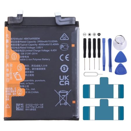 4000mAh batterijvervanging voor Huawei Nova 9 Pro / Honor 50 Pro RNA-AN00 HB476490EEW